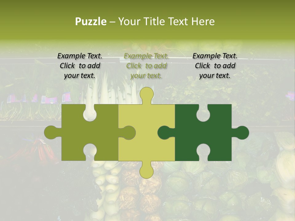 Shopping For Fresh Veges PowerPoint Template