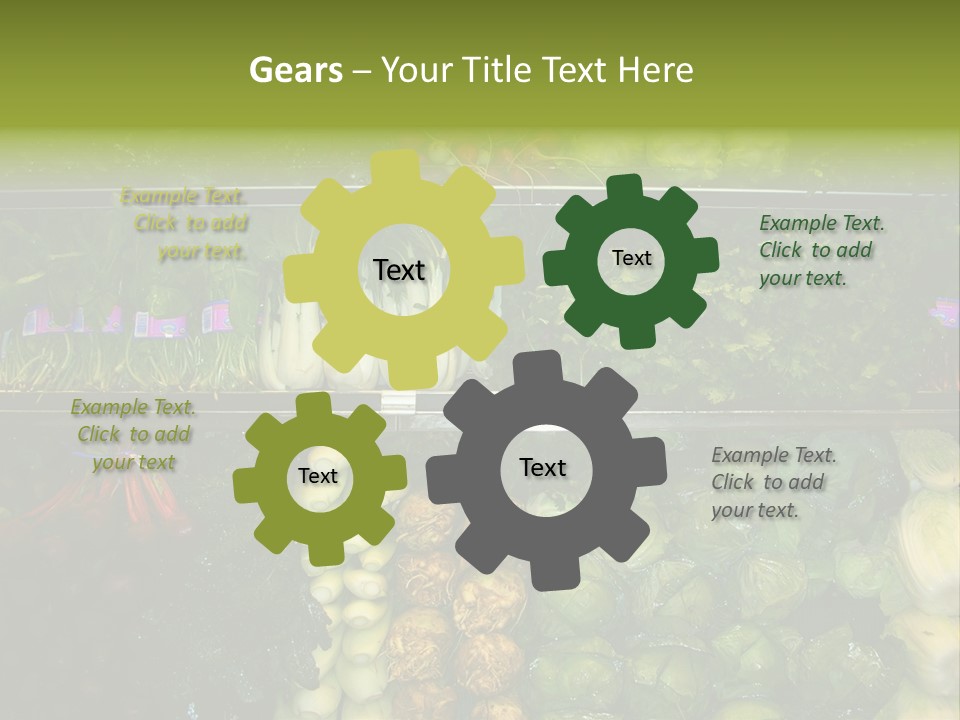 Shopping For Fresh Veges PowerPoint Template