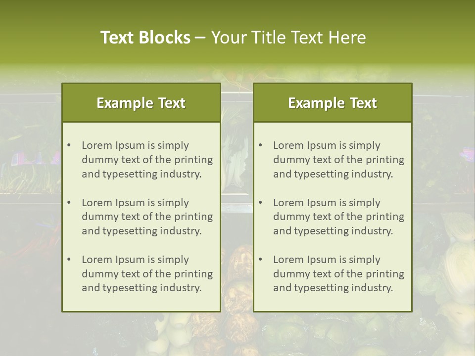 Shopping For Fresh Veges PowerPoint Template