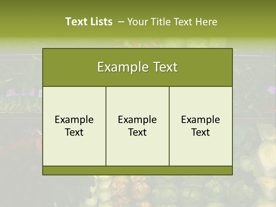 Shopping For Fresh Veges PowerPoint Template