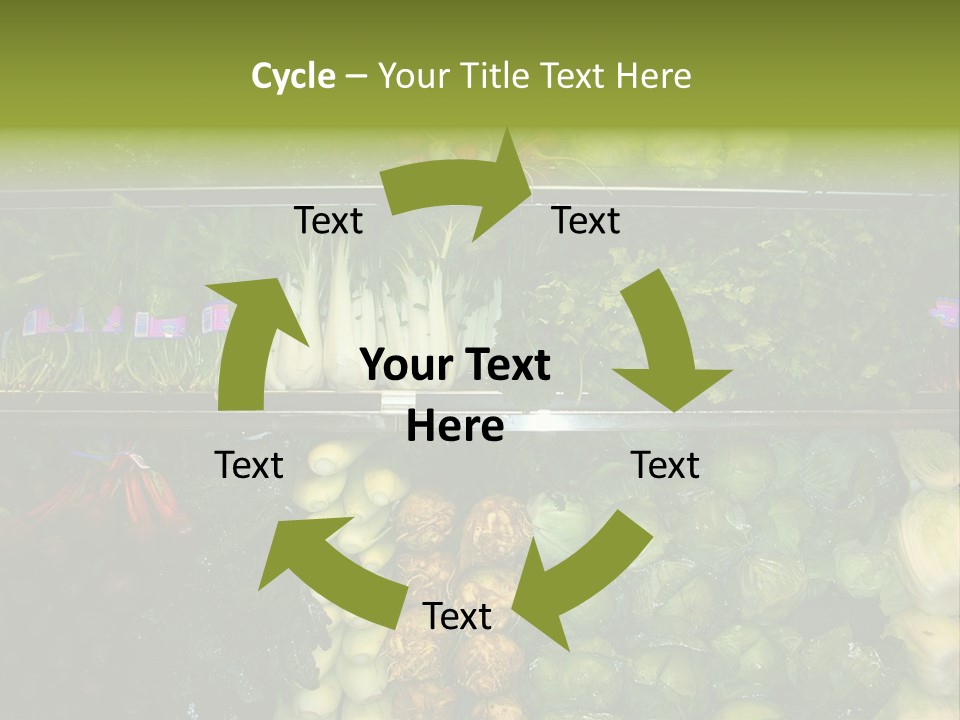 Shopping For Fresh Veges PowerPoint Template