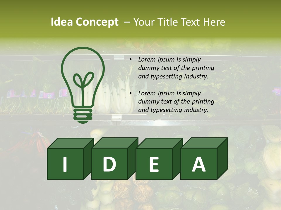 Shopping For Fresh Veges PowerPoint Template
