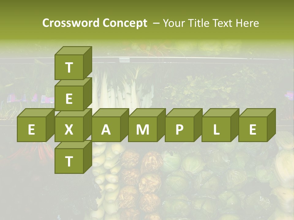 Shopping For Fresh Veges PowerPoint Template