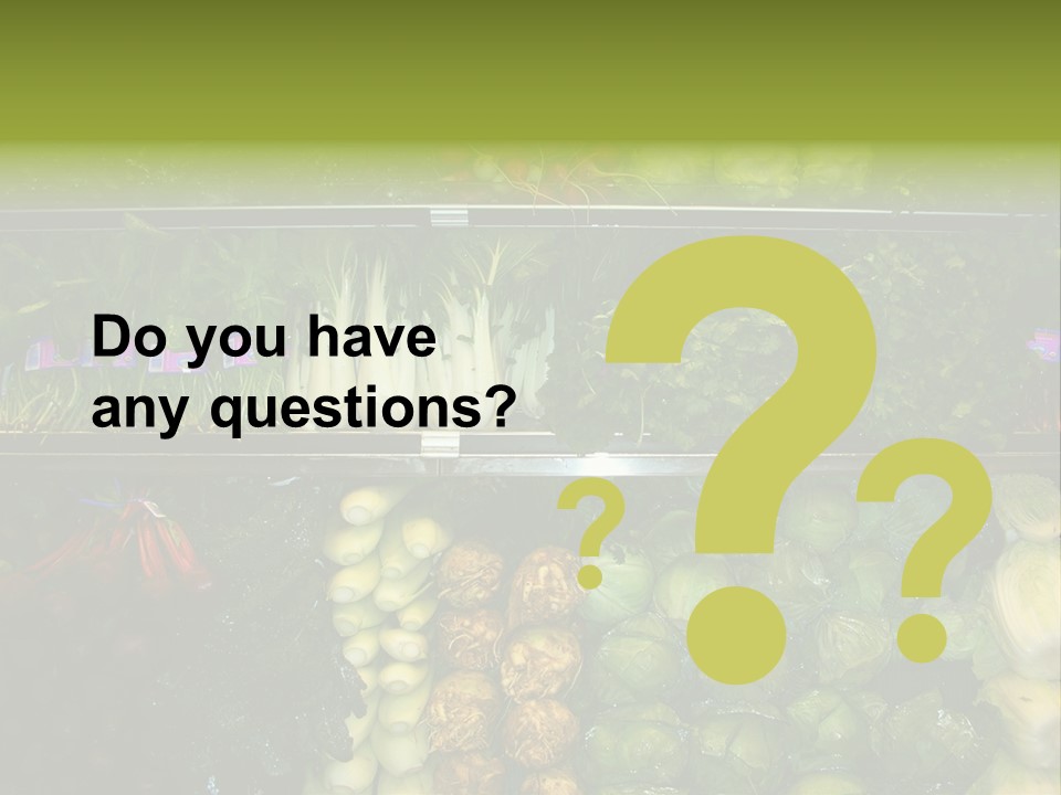 Shopping For Fresh Veges PowerPoint Template