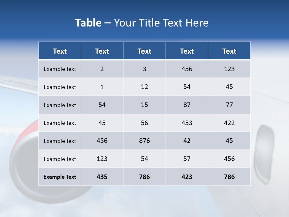 Airplane PowerPoint Template