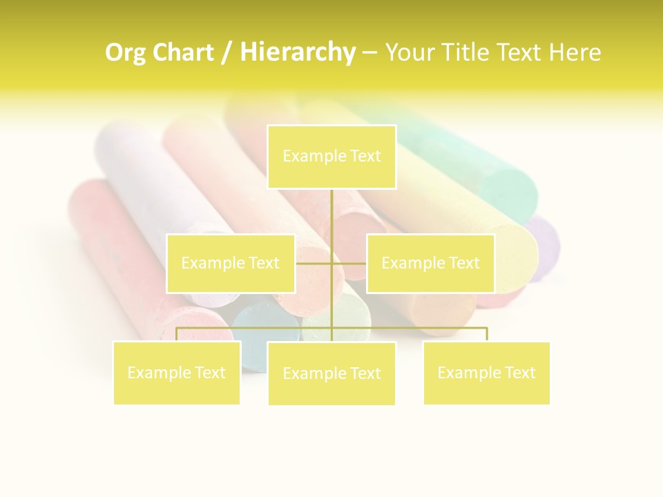 Sticks Of Pastel Colored Chalk, Isolated On White With Natural Shadow. PowerPoint Template