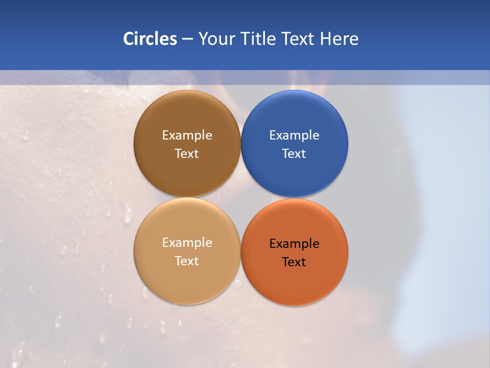 Detail Of The Head Of A Man Exiting From A Swimmingpool PowerPoint Template