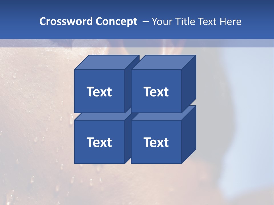 Detail Of The Head Of A Man Exiting From A Swimmingpool PowerPoint Template
