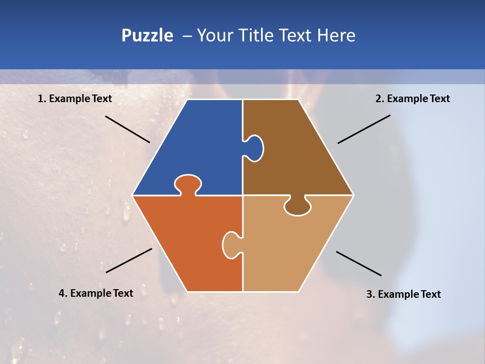 Detail Of The Head Of A Man Exiting From A Swimmingpool PowerPoint Template