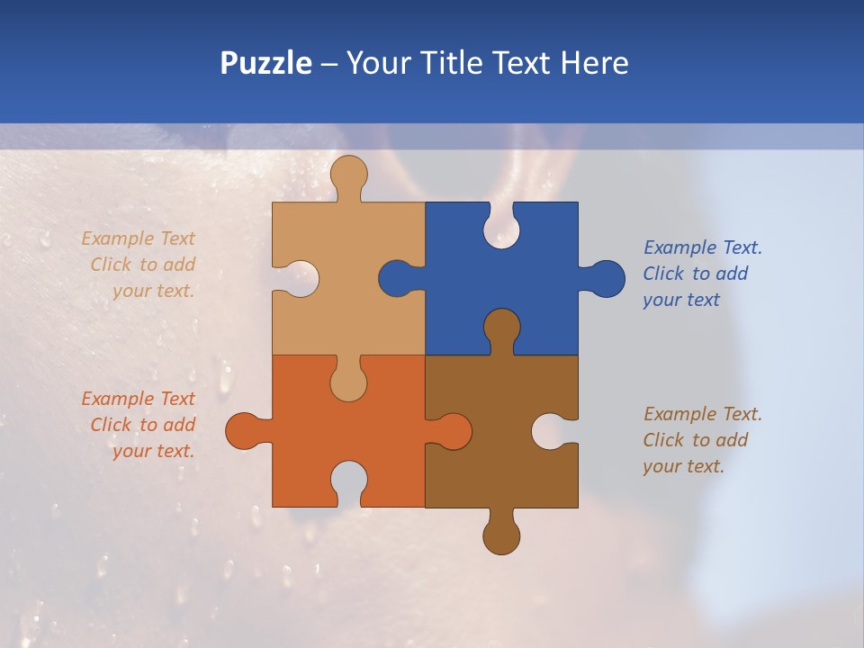 Detail Of The Head Of A Man Exiting From A Swimmingpool PowerPoint Template