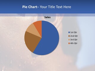 Detail Of The Head Of A Man Exiting From A Swimmingpool PowerPoint Template