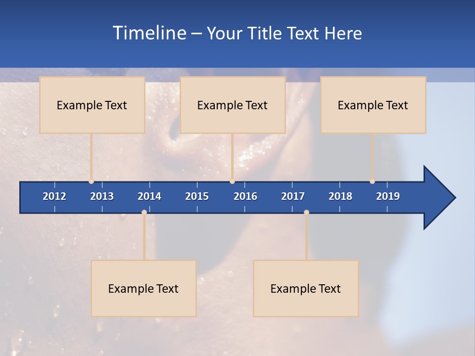Detail Of The Head Of A Man Exiting From A Swimmingpool PowerPoint Template