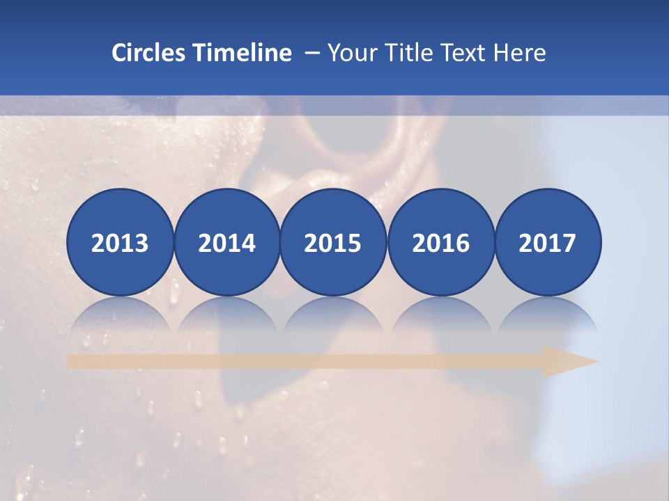 Detail Of The Head Of A Man Exiting From A Swimmingpool PowerPoint Template