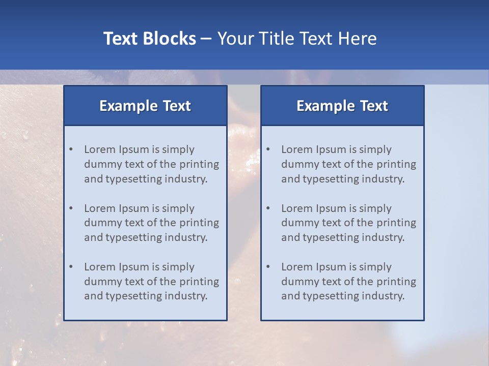 Detail Of The Head Of A Man Exiting From A Swimmingpool PowerPoint Template