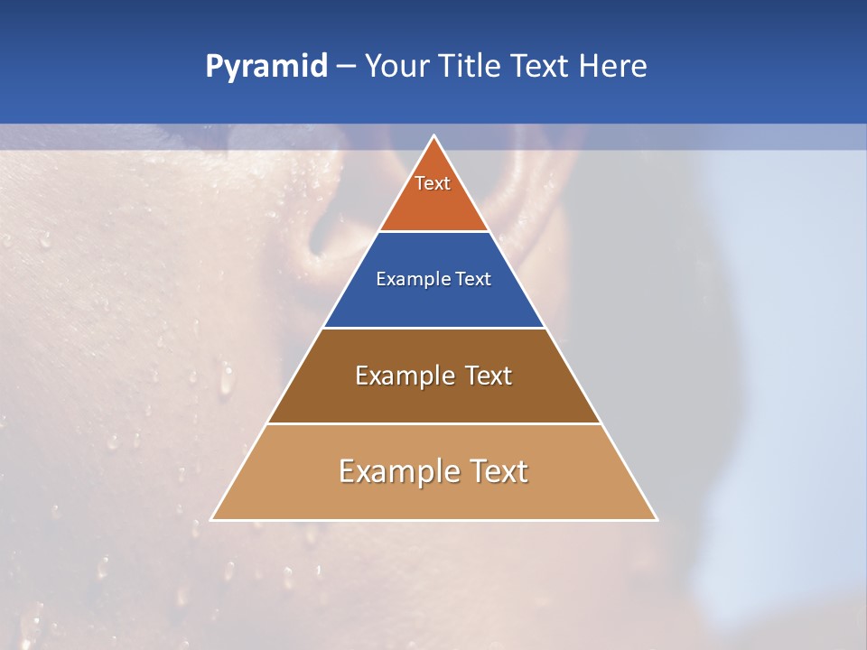 Detail Of The Head Of A Man Exiting From A Swimmingpool PowerPoint Template