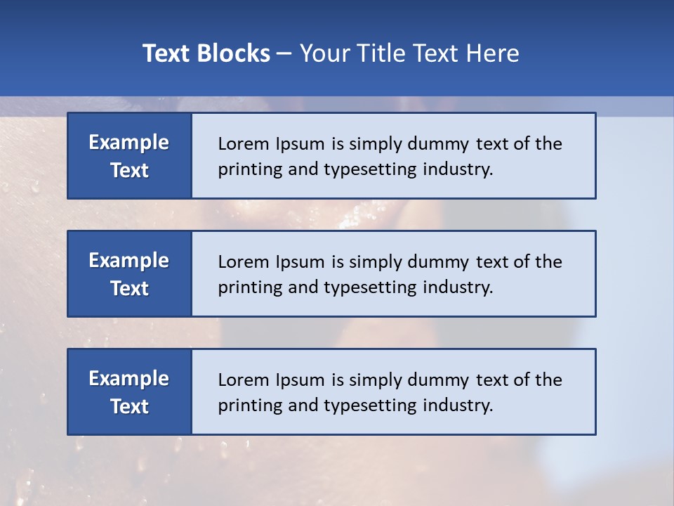 Detail Of The Head Of A Man Exiting From A Swimmingpool PowerPoint Template