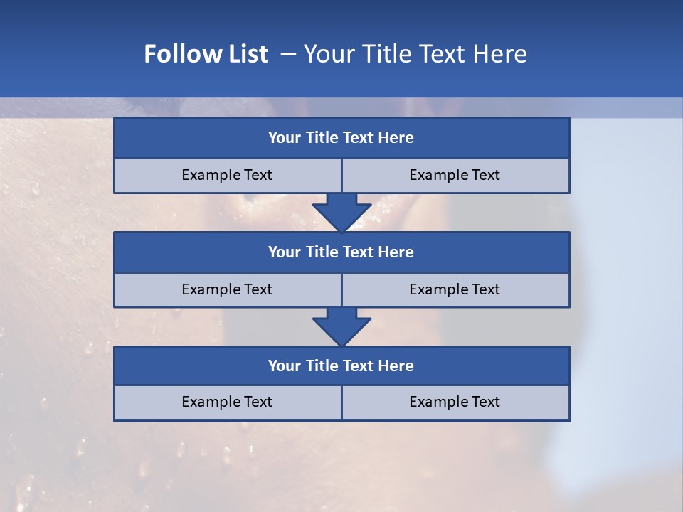 Detail Of The Head Of A Man Exiting From A Swimmingpool PowerPoint Template