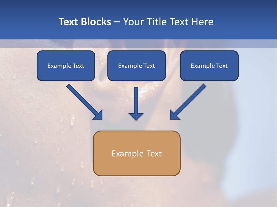 Detail Of The Head Of A Man Exiting From A Swimmingpool PowerPoint Template