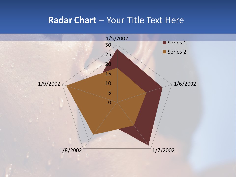 Detail Of The Head Of A Man Exiting From A Swimmingpool PowerPoint Template