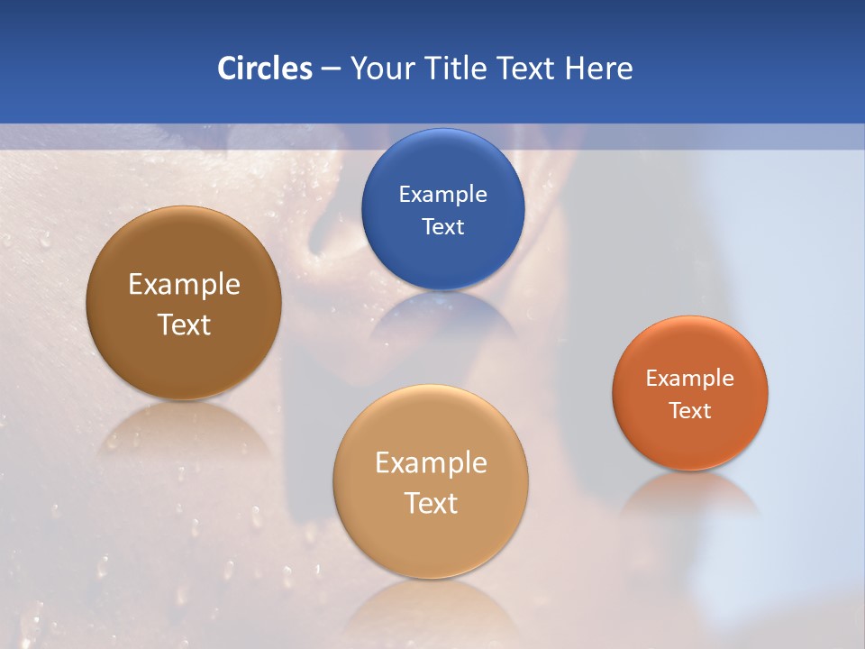 Detail Of The Head Of A Man Exiting From A Swimmingpool PowerPoint Template