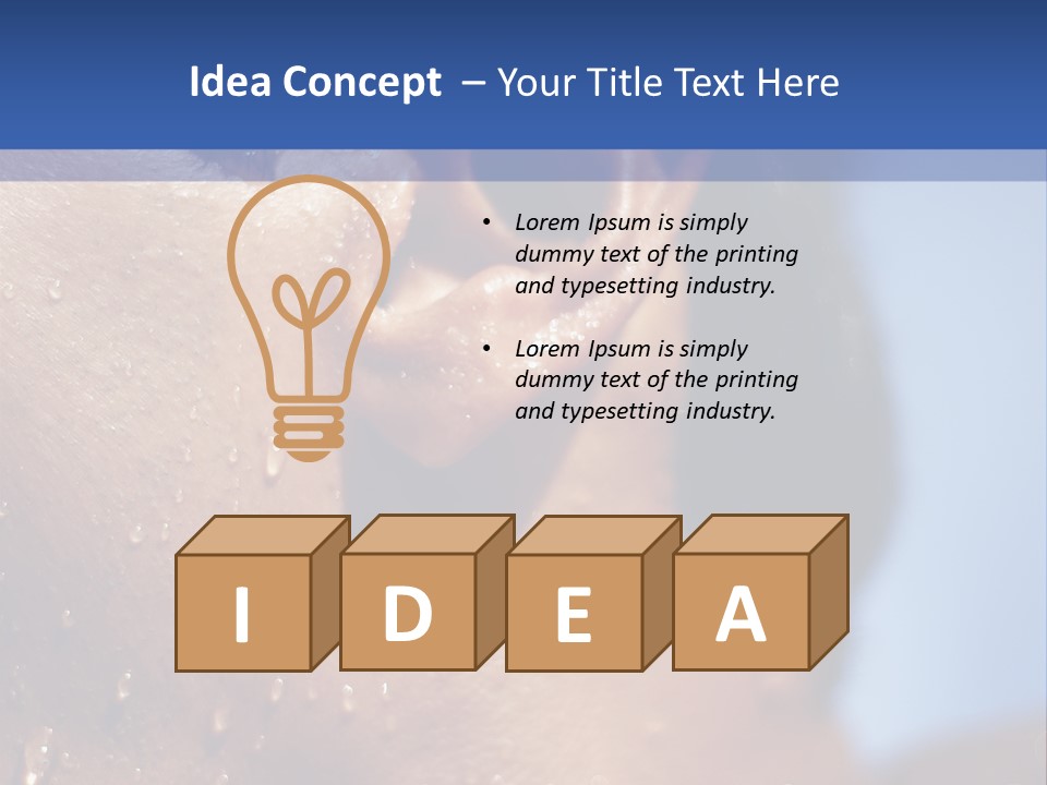 Detail Of The Head Of A Man Exiting From A Swimmingpool PowerPoint Template