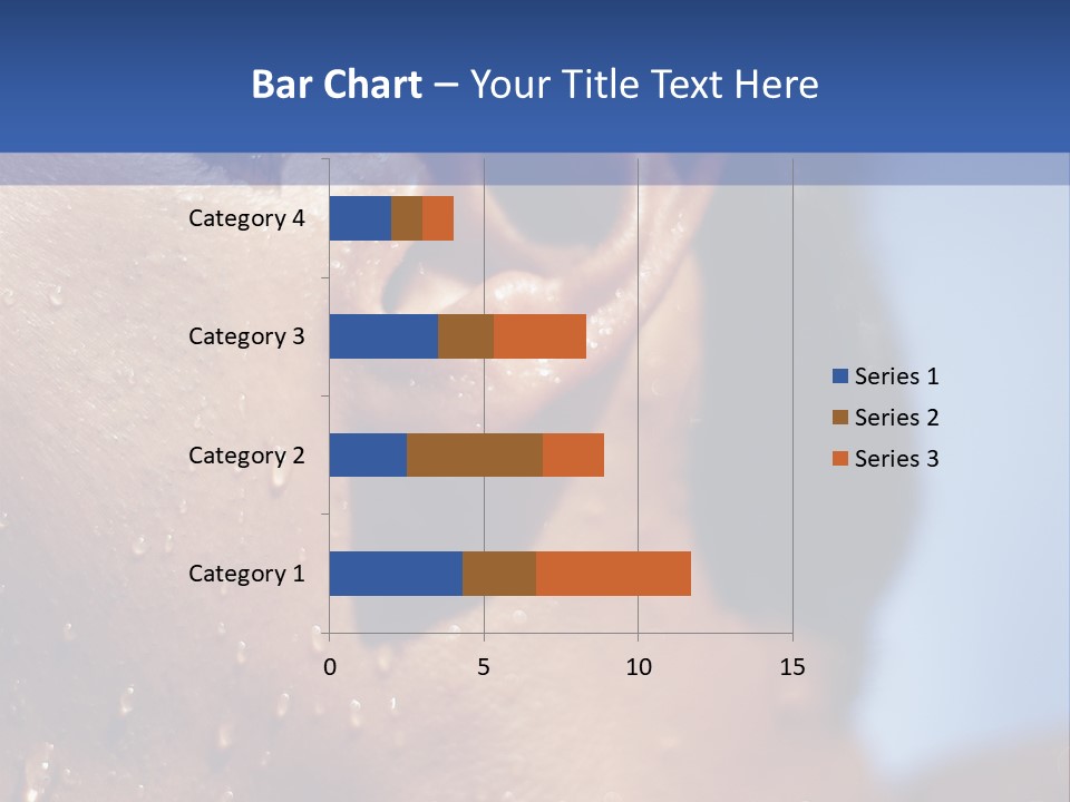 Detail Of The Head Of A Man Exiting From A Swimmingpool PowerPoint Template