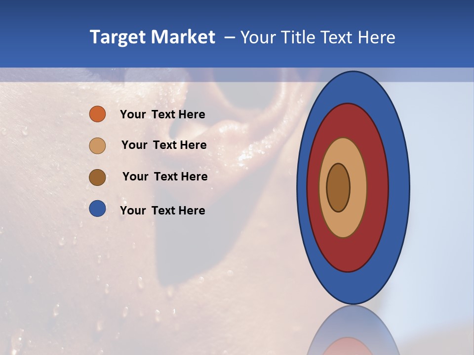 Detail Of The Head Of A Man Exiting From A Swimmingpool PowerPoint Template