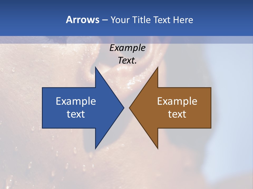 Detail Of The Head Of A Man Exiting From A Swimmingpool PowerPoint Template