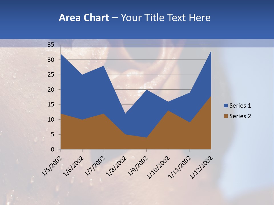 Detail Of The Head Of A Man Exiting From A Swimmingpool PowerPoint Template