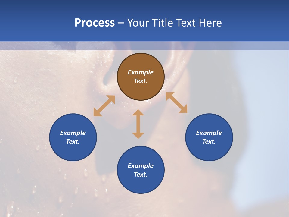 Detail Of The Head Of A Man Exiting From A Swimmingpool PowerPoint Template