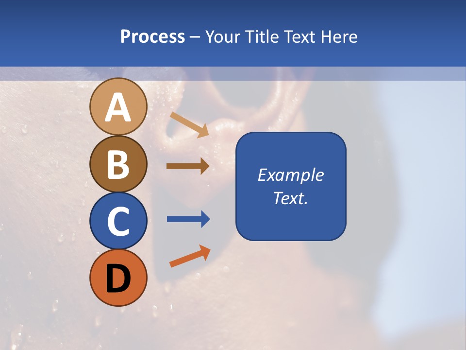 Detail Of The Head Of A Man Exiting From A Swimmingpool PowerPoint Template