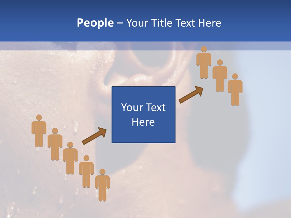 Detail Of The Head Of A Man Exiting From A Swimmingpool PowerPoint Template