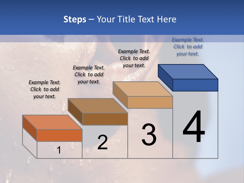 Detail Of The Head Of A Man Exiting From A Swimmingpool PowerPoint Template