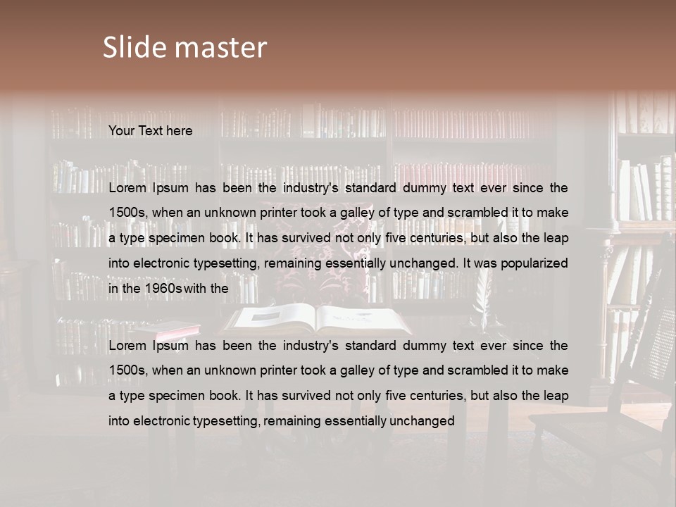 Old Private Office PowerPoint Template