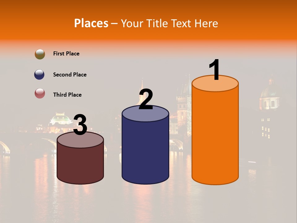 Prague, Czech At Night PowerPoint Template