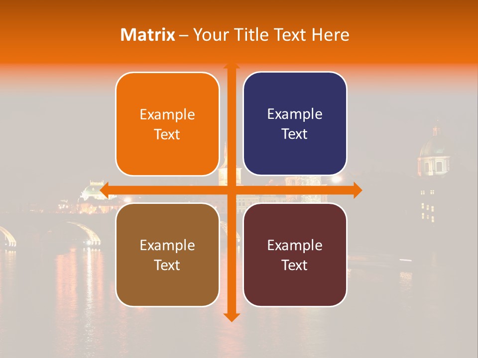 Prague, Czech At Night PowerPoint Template