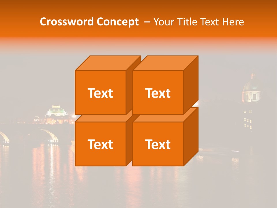 Prague, Czech At Night PowerPoint Template