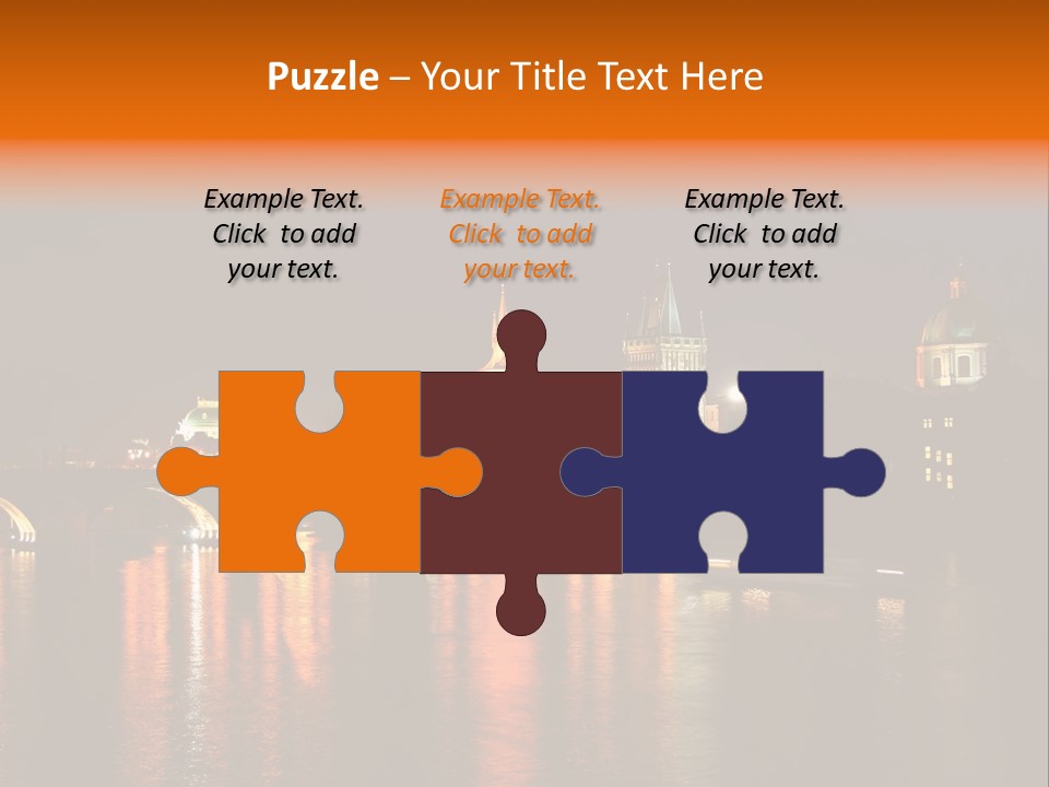 Prague, Czech At Night PowerPoint Template