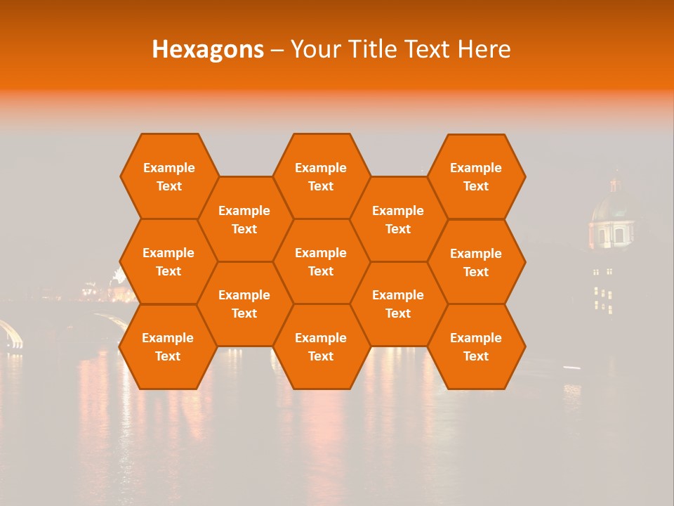 Prague, Czech At Night PowerPoint Template