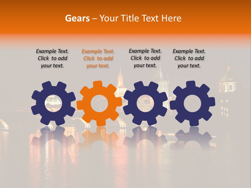 Prague, Czech At Night PowerPoint Template