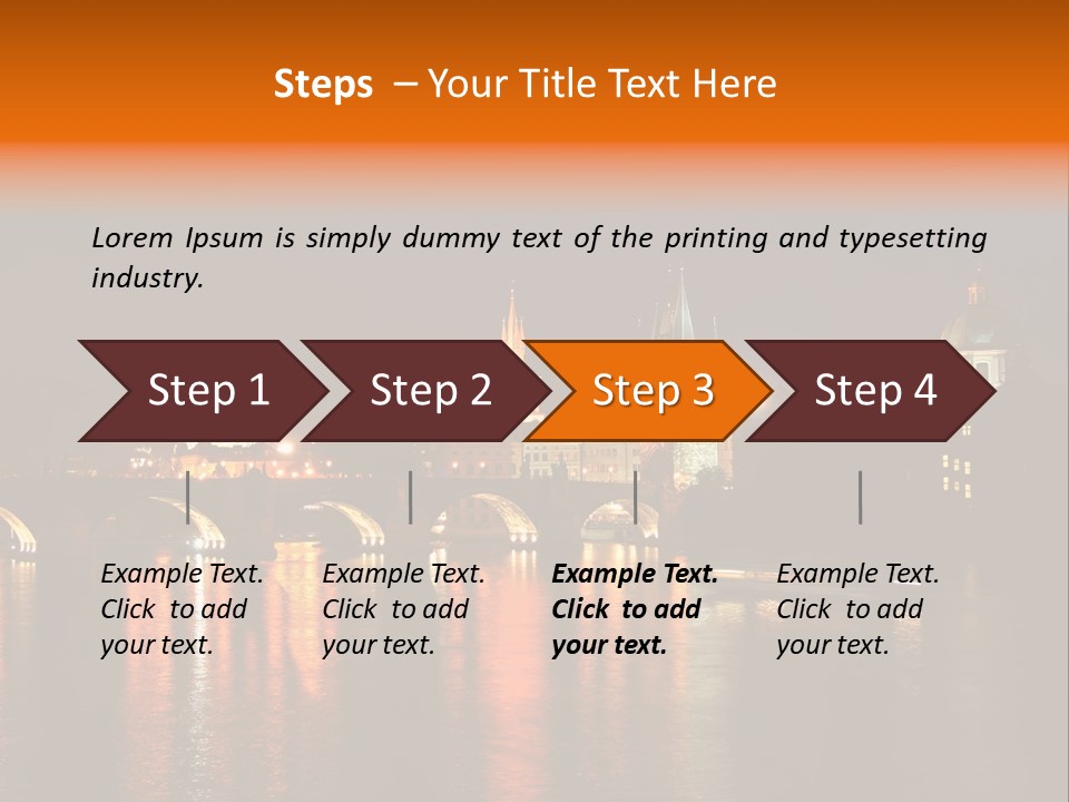 Prague, Czech At Night PowerPoint Template