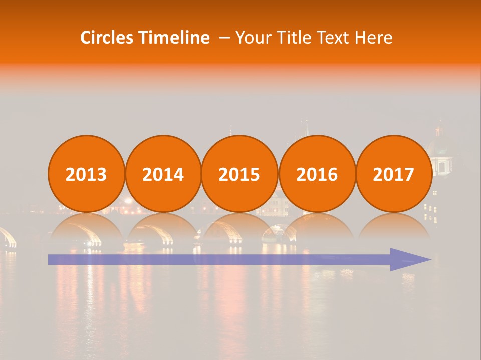 Prague, Czech At Night PowerPoint Template