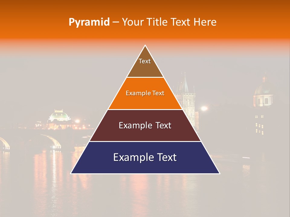 Prague, Czech At Night PowerPoint Template