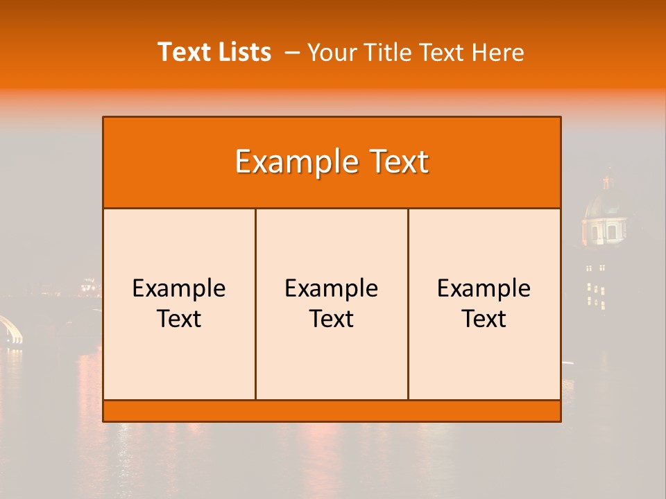 Prague, Czech At Night PowerPoint Template