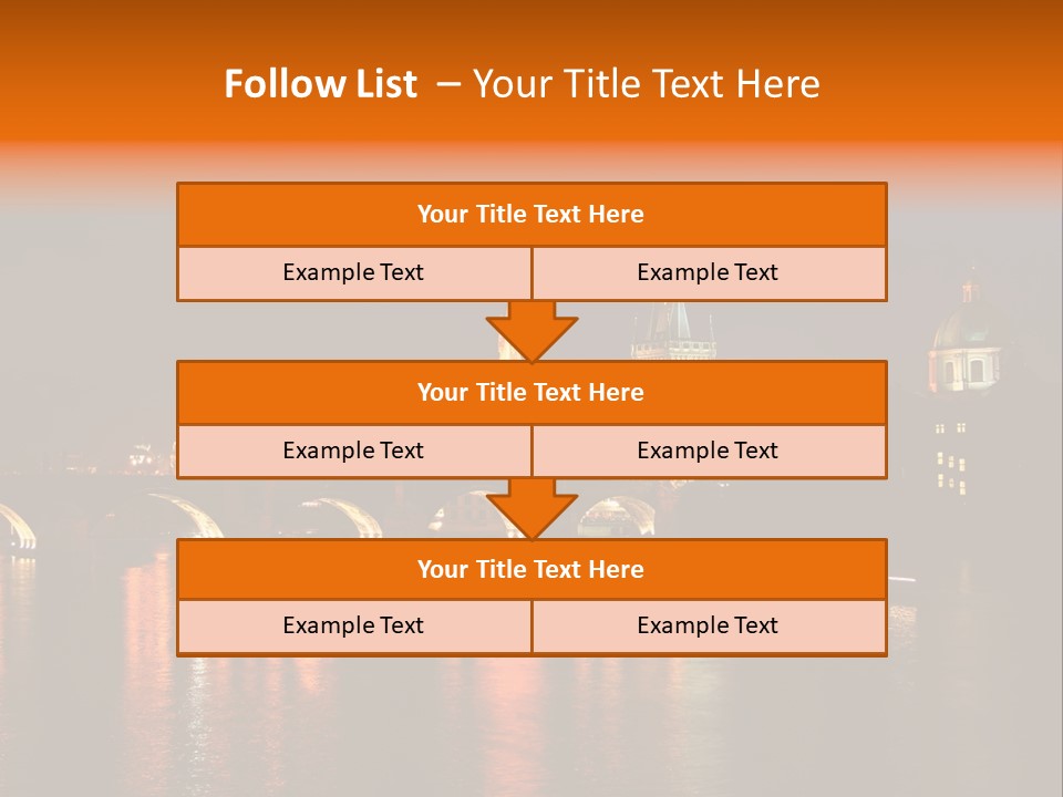 Prague, Czech At Night PowerPoint Template