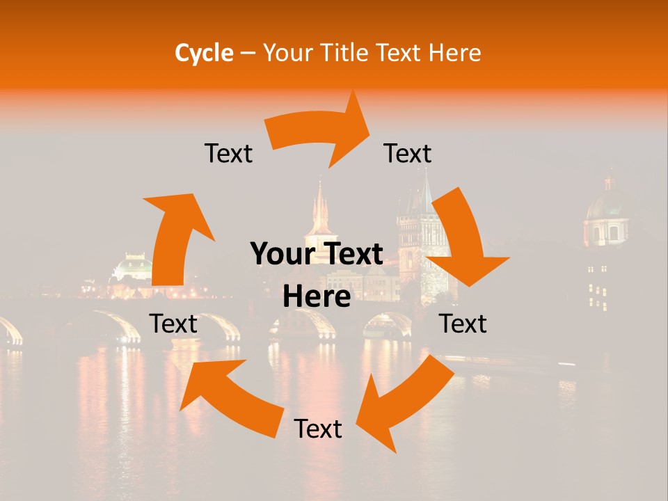 Prague, Czech At Night PowerPoint Template