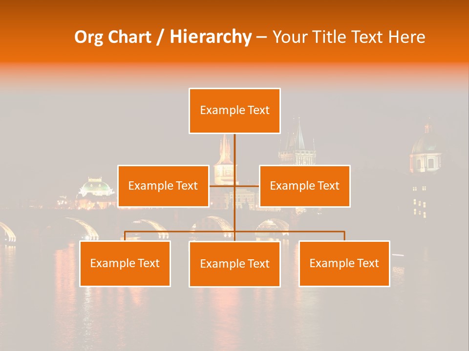 Prague, Czech At Night PowerPoint Template