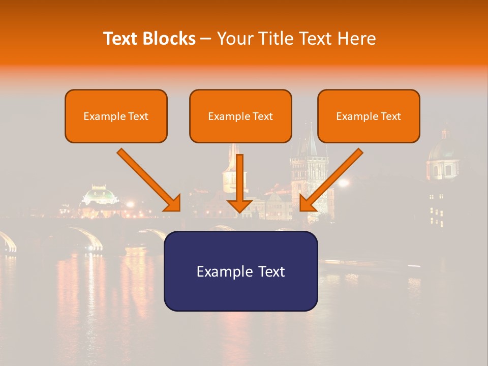 Prague, Czech At Night PowerPoint Template