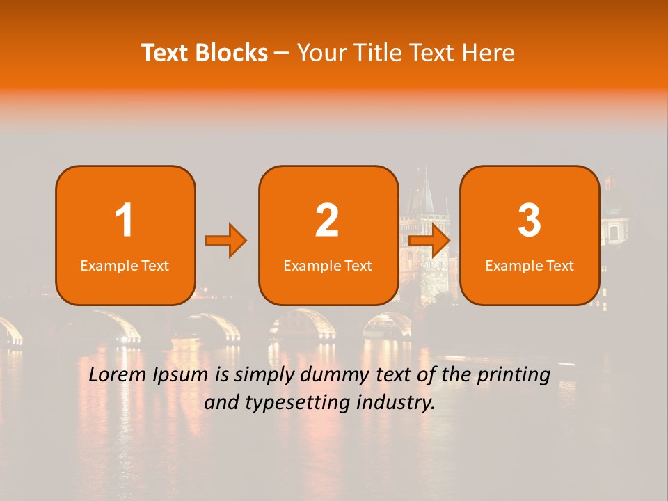 Prague, Czech At Night PowerPoint Template