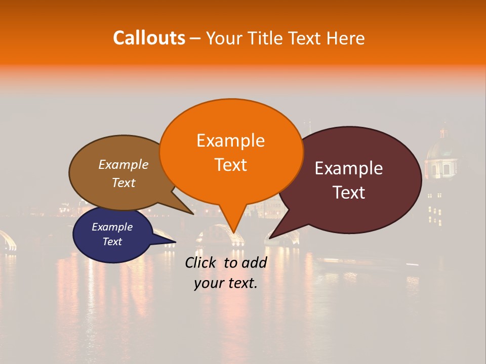 Prague, Czech At Night PowerPoint Template